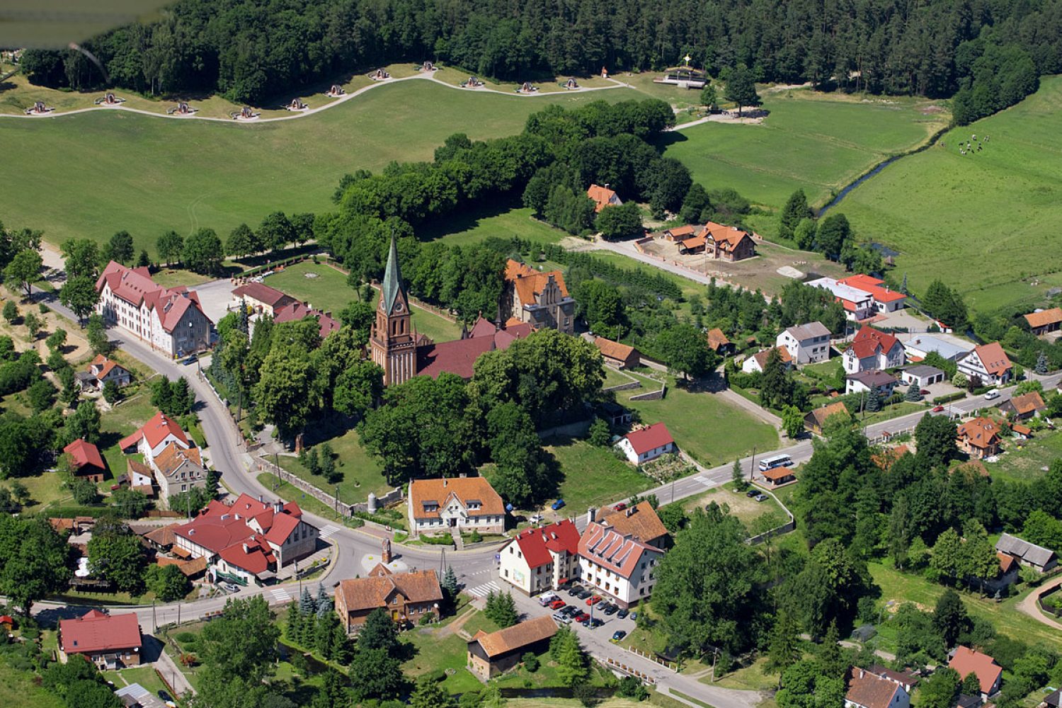 Gietrzwałd foto z lotu ptaka